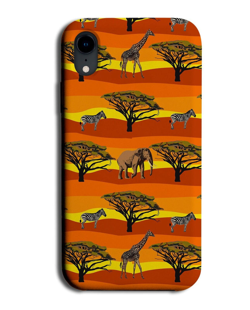 African Pattern Phone Case Cover Safari Elephant Zebra Africa Plains Wild AG39