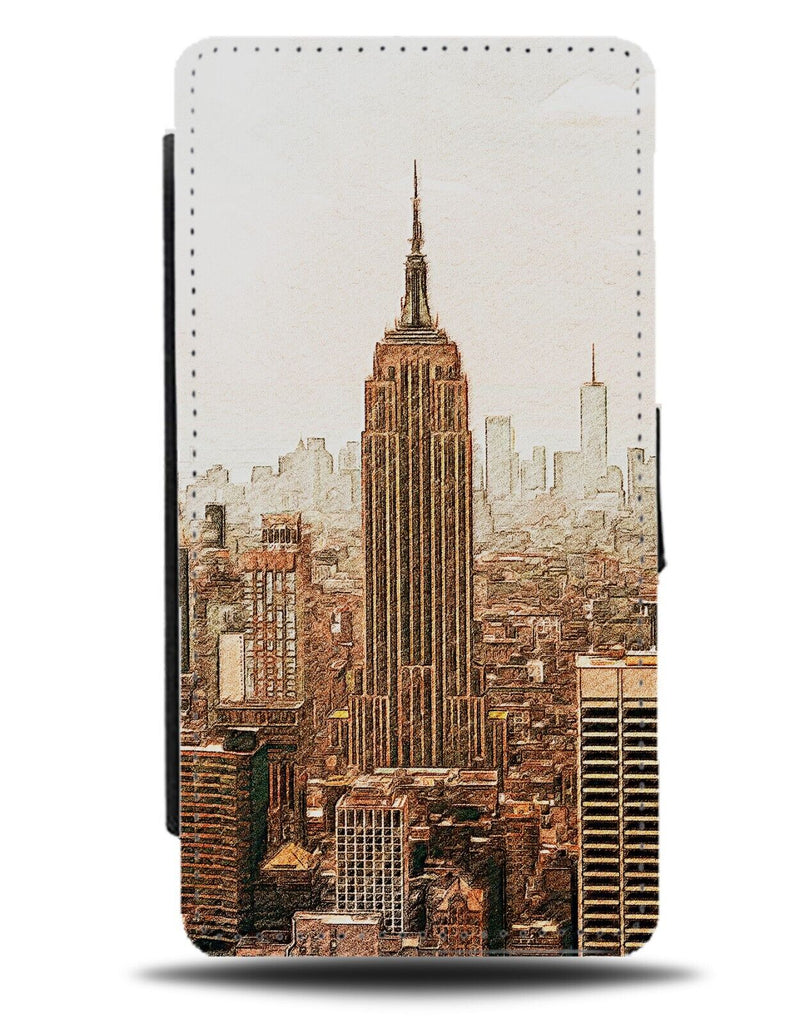 Empire State Building Flip Wallet Case New York City Skyscraper Sky Scraper DD07