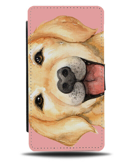Golden Retriever Watercolour Oil Painting Print Flip Wallet Case Dog Dogs H966