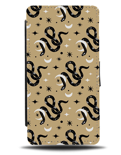 Mystic Snakes Flip Wallet Case Snake Pattern Moon Zodiac Mystical Snakey N611