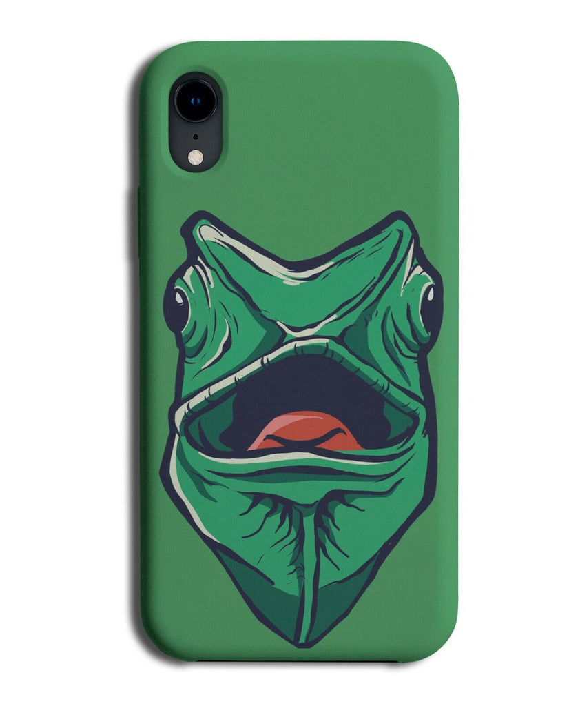 Green Gecko Face Phone Case Cover Lizard Lizards Cartoon Tongue Geckos K224
