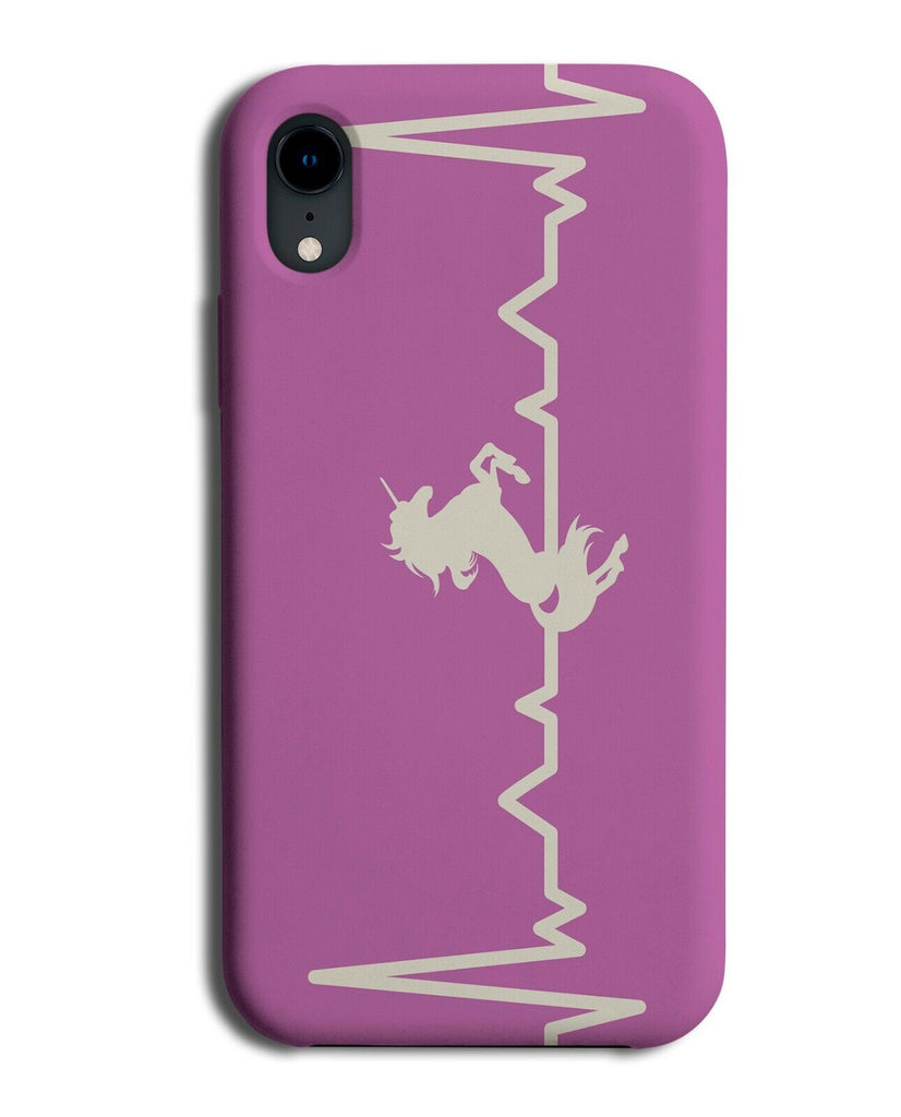 Pink Unicorn Lover Phone Case Cover Heartbeat Pulse Love Present Unicorns J559