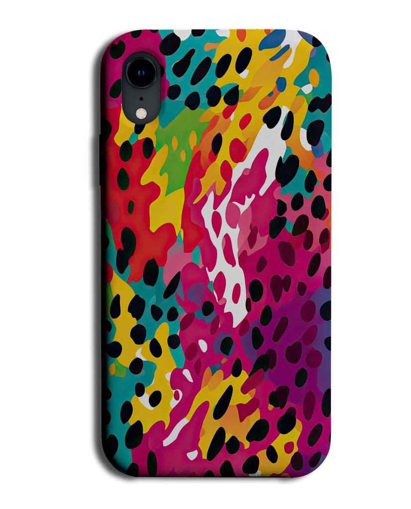 Cartoon Colourful Leopard Print Phone Case Cover Animal Skin Patterning DB51
