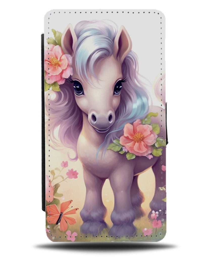 Violet Little Pony Flip Wallet Case Lilac Little Purple Ponies Horse Girls DF51