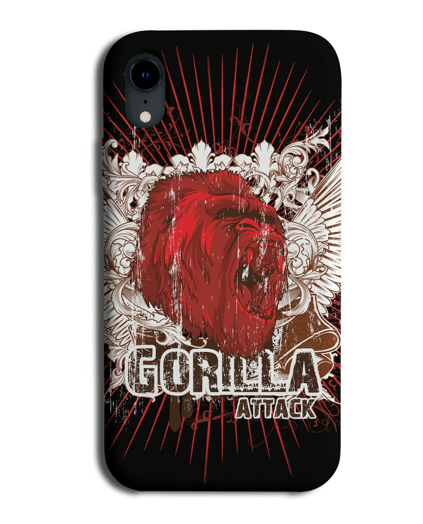 Red Gorilla Phone Case Cover Pattern Spirals Spiral Pattern Wings Gorillas E529