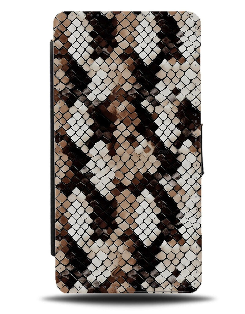 Stylish Snake Skin Flip Wallet Case Print Scales Design Look Style Snakes BX96