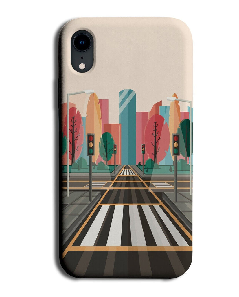 Zebra Crossing Phone Case Cover Traffic Lights City Street Cross Cartoon P032