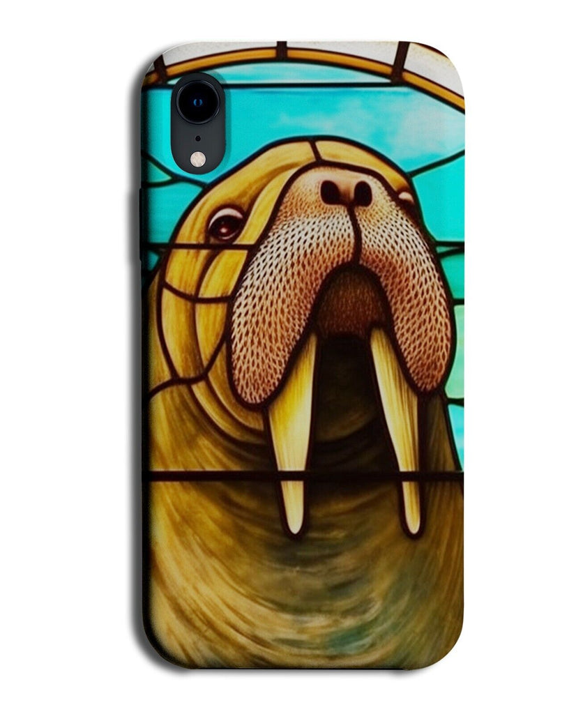 Stained Glass Window Walrus Design Phone Case Cover Walruses Tusks Tusk DG59