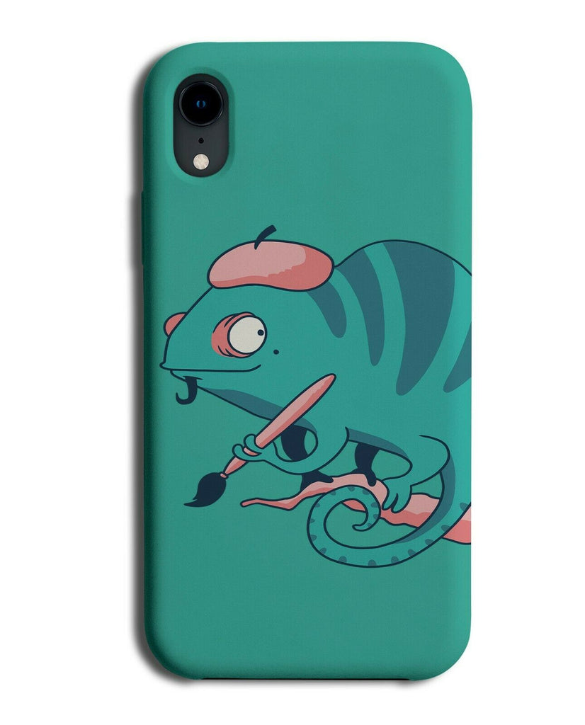 Chameleon Artist Phone Case Cover Painter Drawing Art Funny Novelty Lizard K227