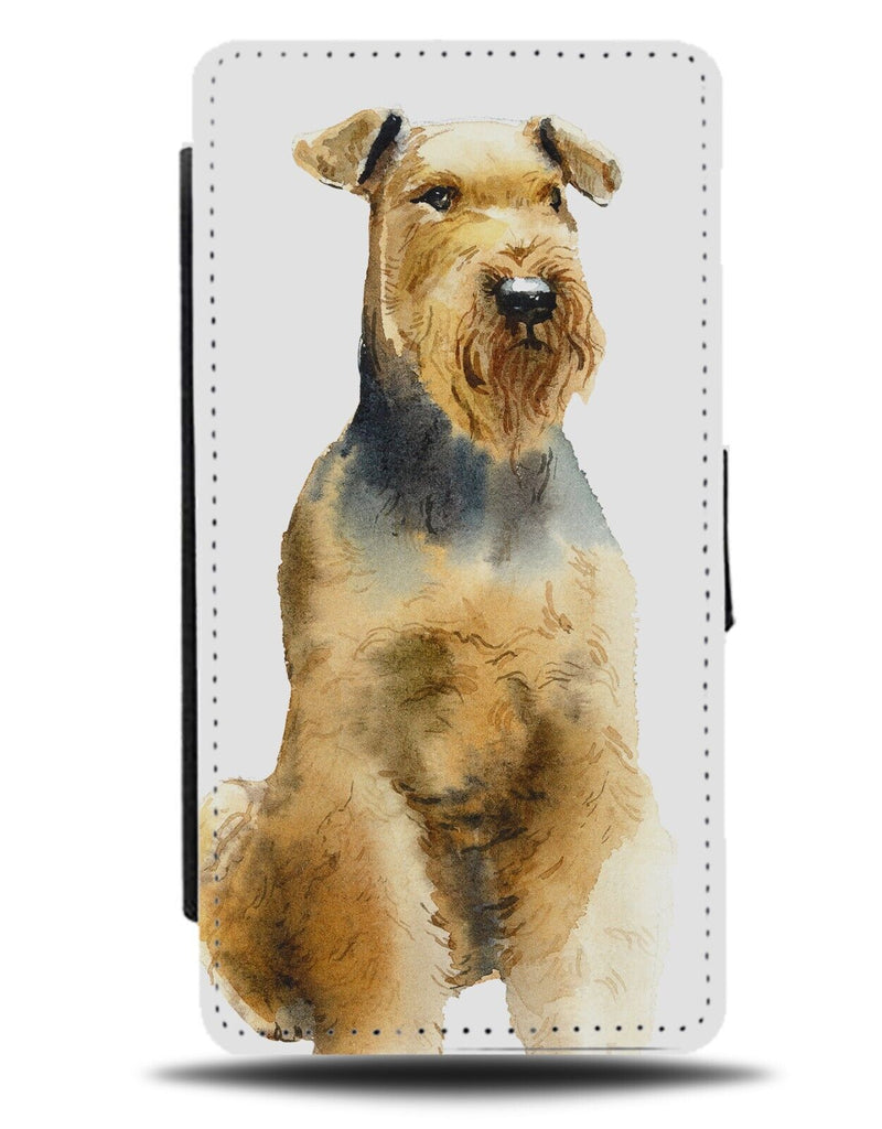 Airedale Terrier Dog Watercolour Flip Wallet Case Vintage Terriers Dogs DC56