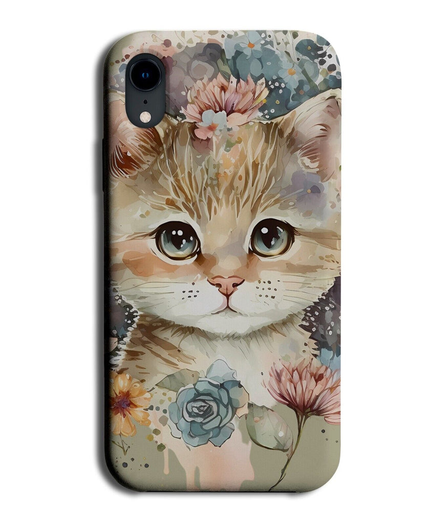 Cute Kitten In Flowers Phone Case Cover Flower Crown Kittens Cat Cats Eyes Ap16