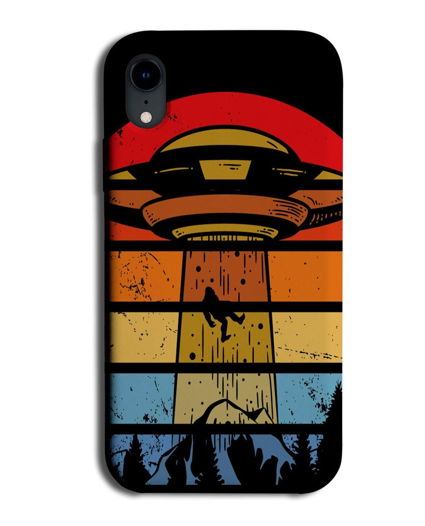 Funny Alien Abducting Bigfoot Phone Case Cover Big Foot UFO Aliens Yeti Q690