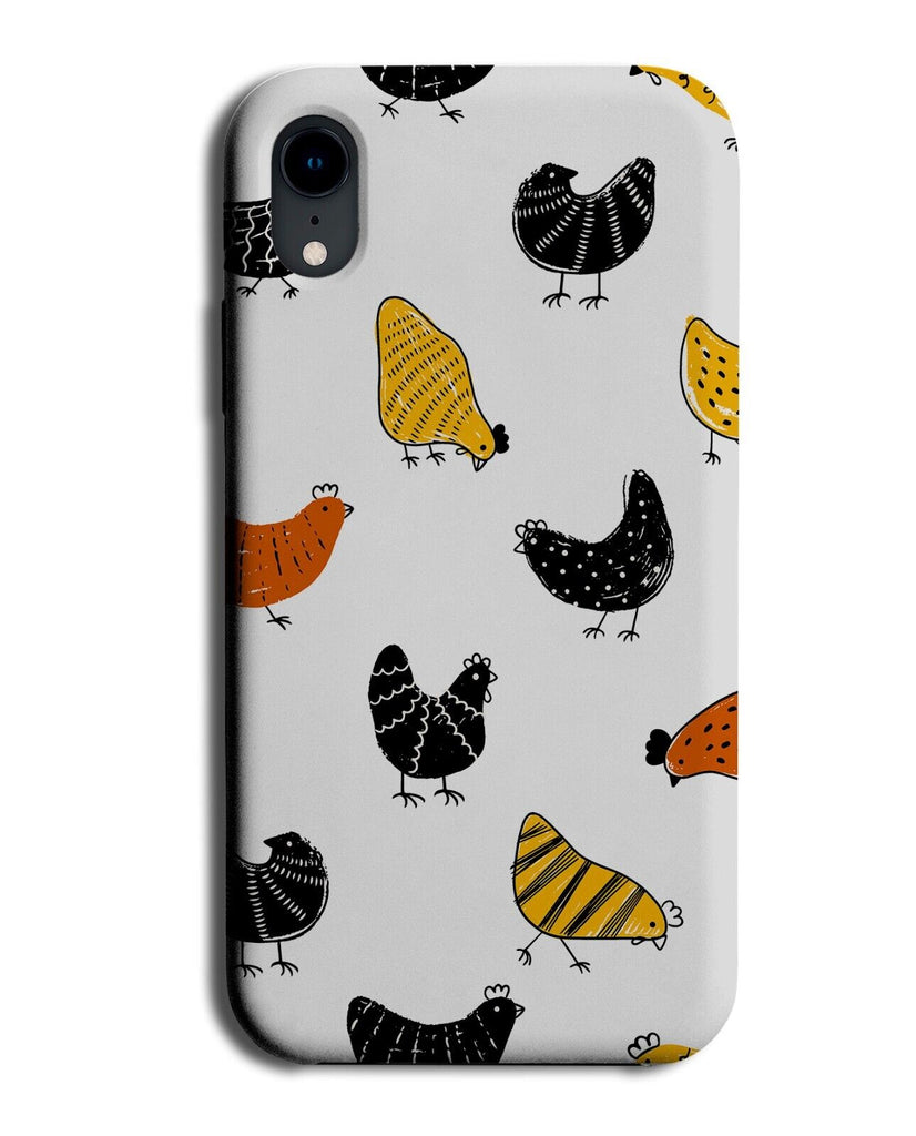 Children's Chicken Pattern Phone Case Cover Chickens Shapes Shapes Kids Q862B