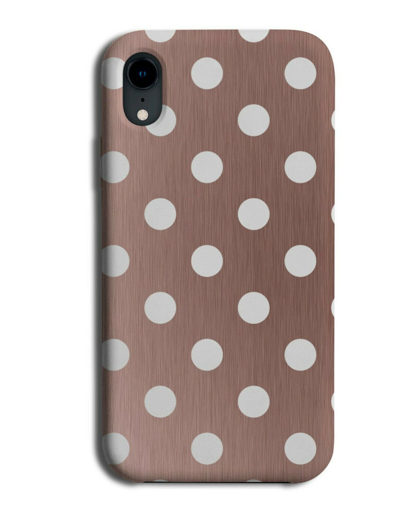 Rose Gold and White Phone Case Cover Polka Dot Pattern Dots Spots Girls i484