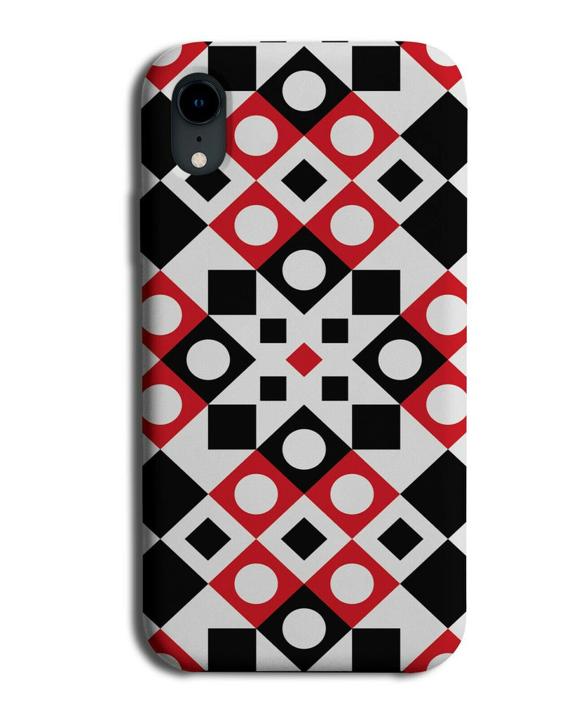 Black Red White Funky Pattern Phone Case Cover Shapes Joker Card Colours H524
