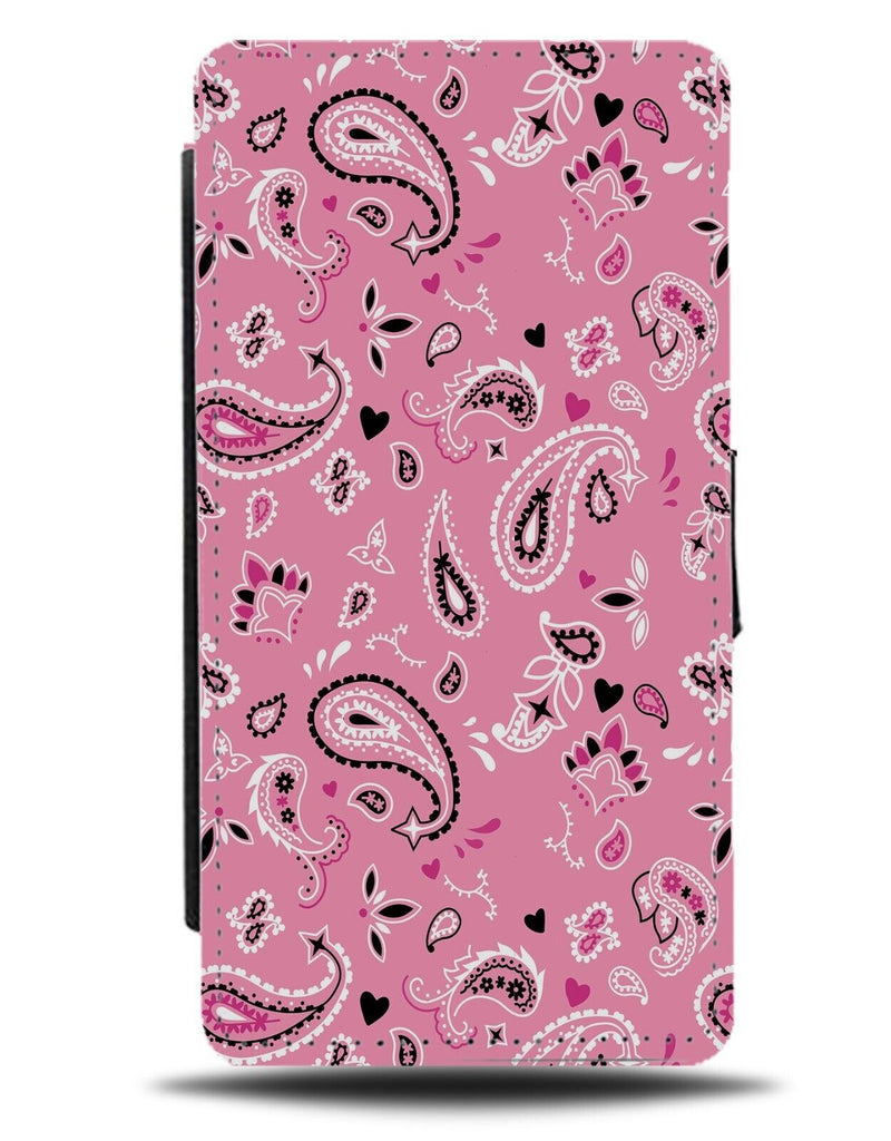 Baby Pink Paisley Shapes Flip Wallet Case Paisleys Indian Tribal Style Pale DB33
