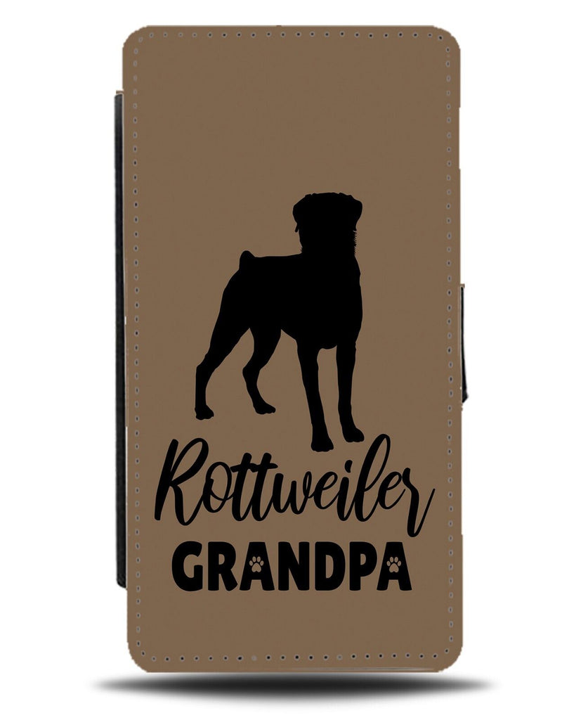 Rottweiler Grandpa Flip Wallet Case Grandad Dog Dogs Doggo Doggy Funny Gift CM59