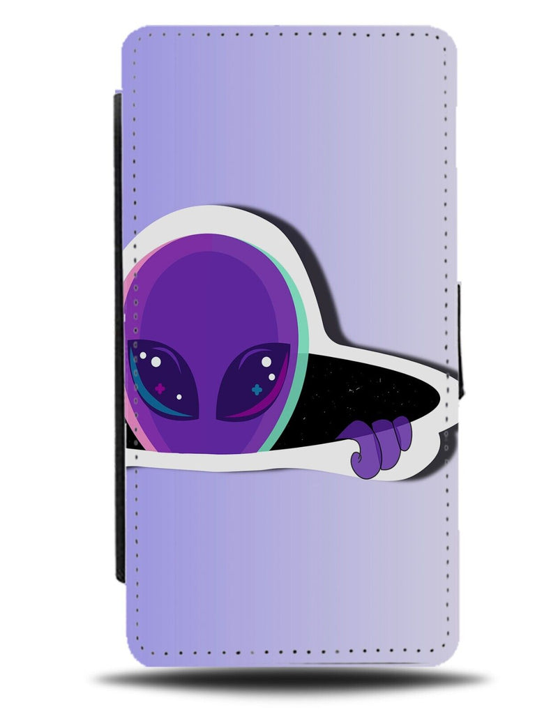 Alien Creeping Sticker Print Flip Wallet Case Stickers Aliens Photo Funny BB16