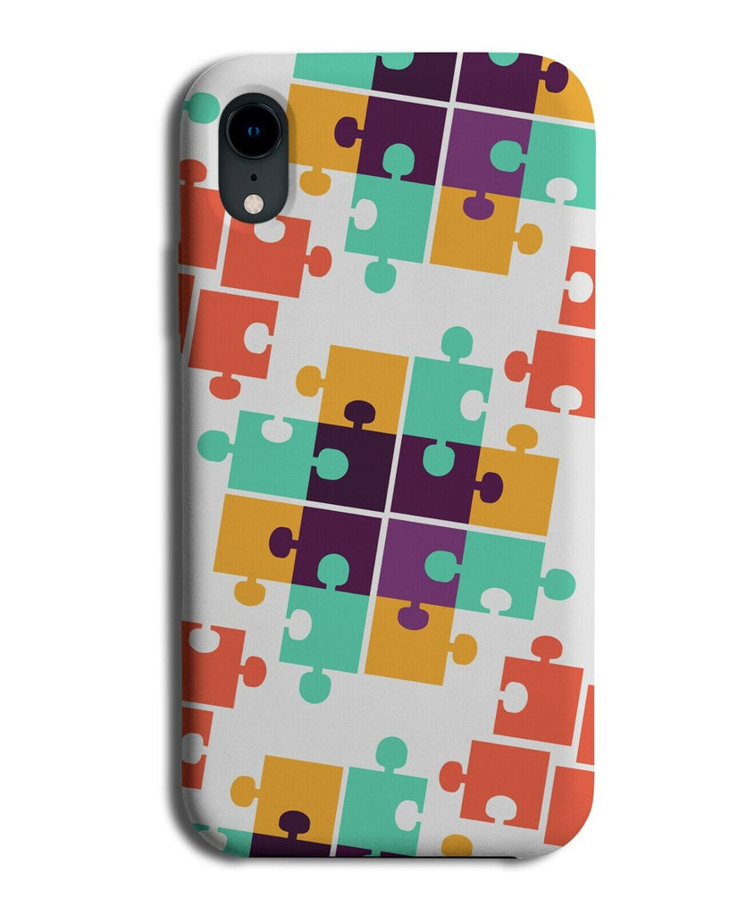 Jigsaw Puzzle Pieces Phone Case Cover Puzzles Jigsaws Shapes Retro K779