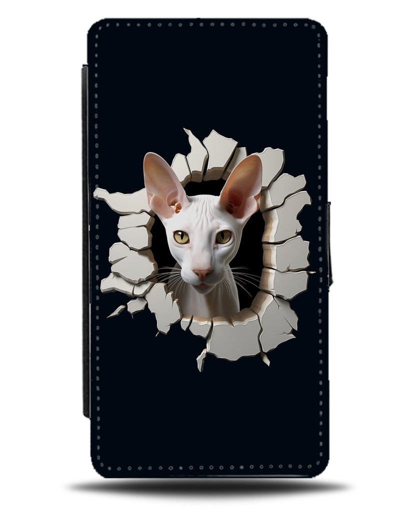 Novelty Sphynx Cat Flip Wallet Case Cats Egyptian Funny 3D Design Print DH36