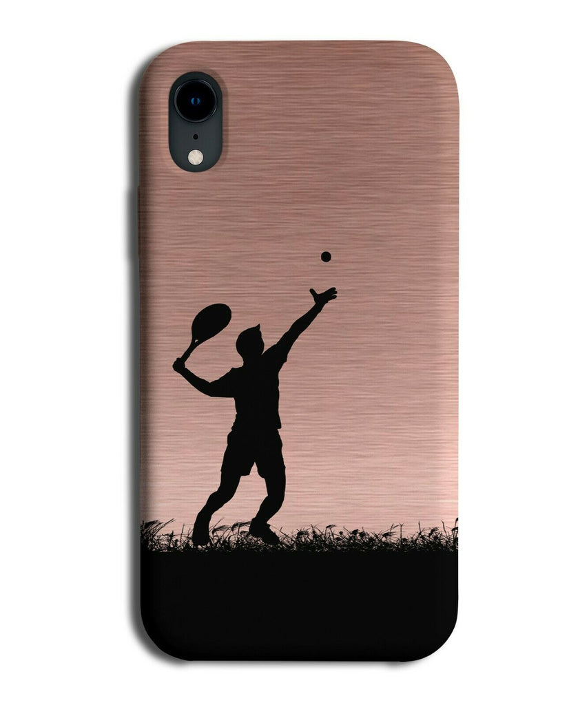 Tennis Phone Case Cover Player Racket Ball Gift Rose Gold Coloured i687