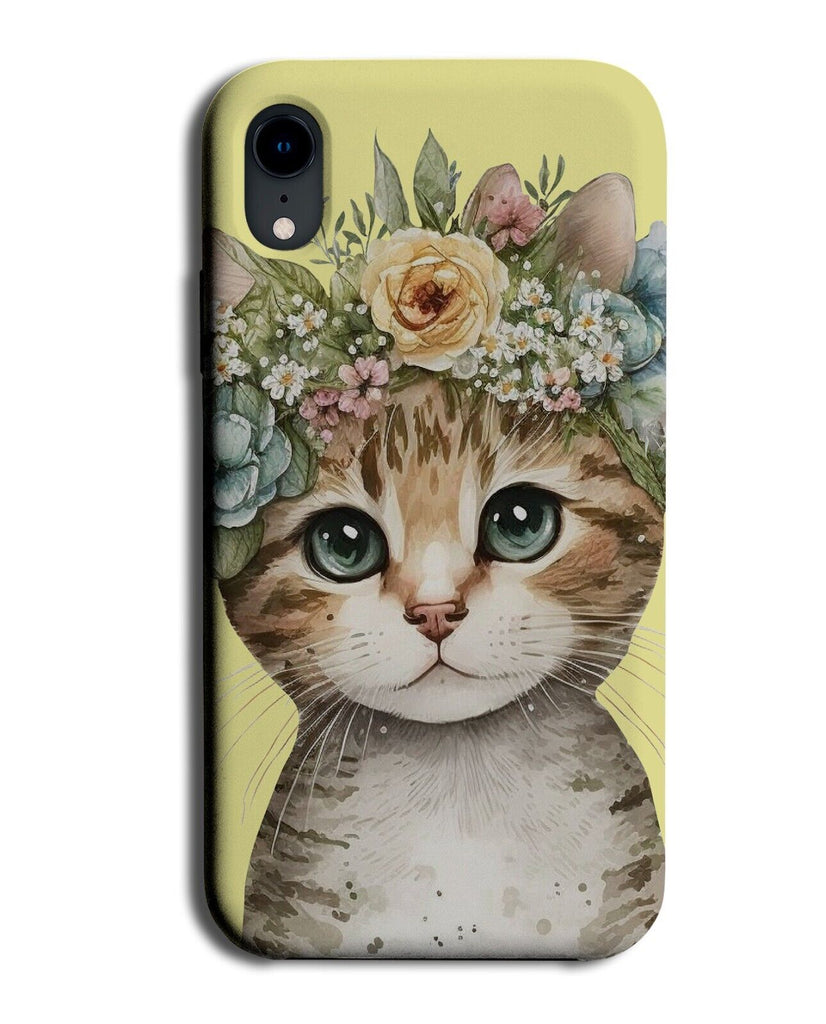 Kitten In Flower Crown Phone Case Cover Kittens Face Head Cat Flowers Queen BG67