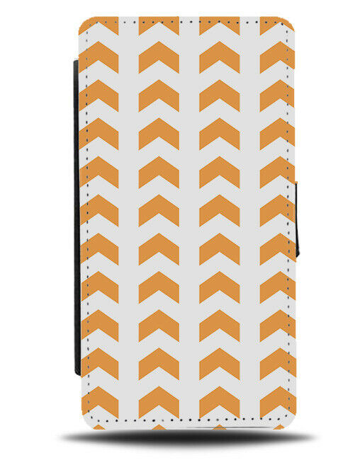 Orange Arrows Pattern Flip Wallet Case Arrow Design Directional Shapes G516