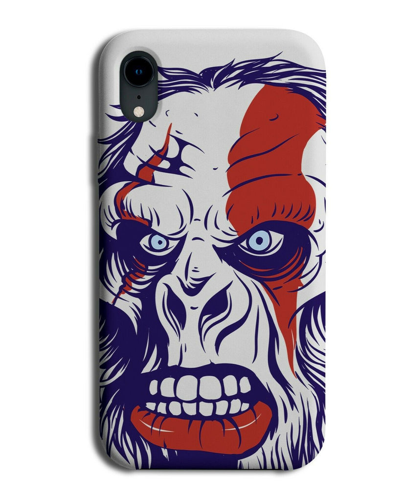 Dark Grey and Red Monkey Warrior Phone Case Cover Hairy Monkey Face E377