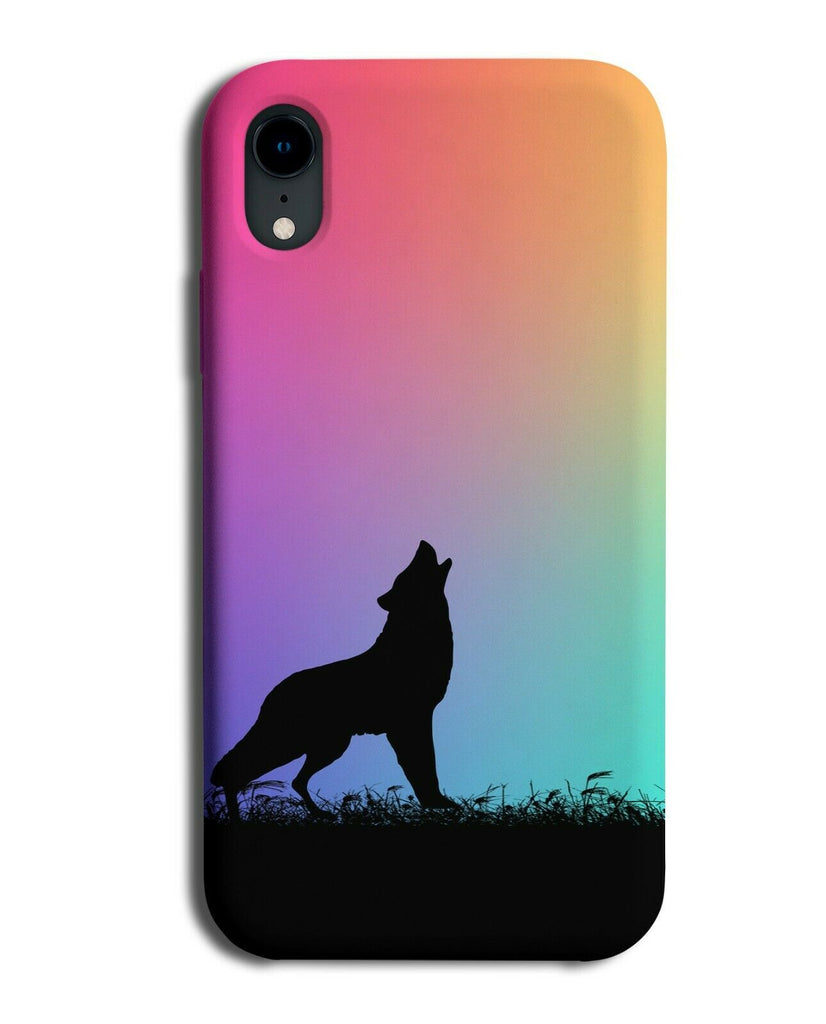 Wolf Silhouette Phone Case Cover Wolves Multicolour Multicoloured I073