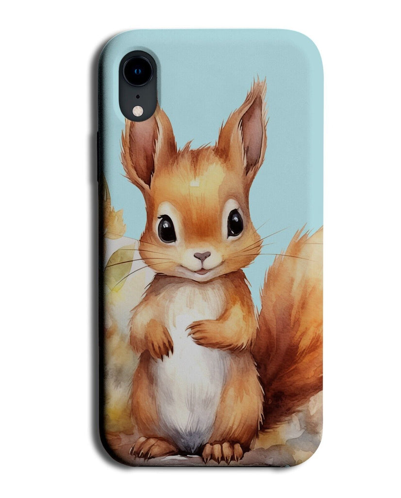 Watercolour Baby Squirrel Phone Case Cover Squirrels Red Orange Autumn Fall CU26