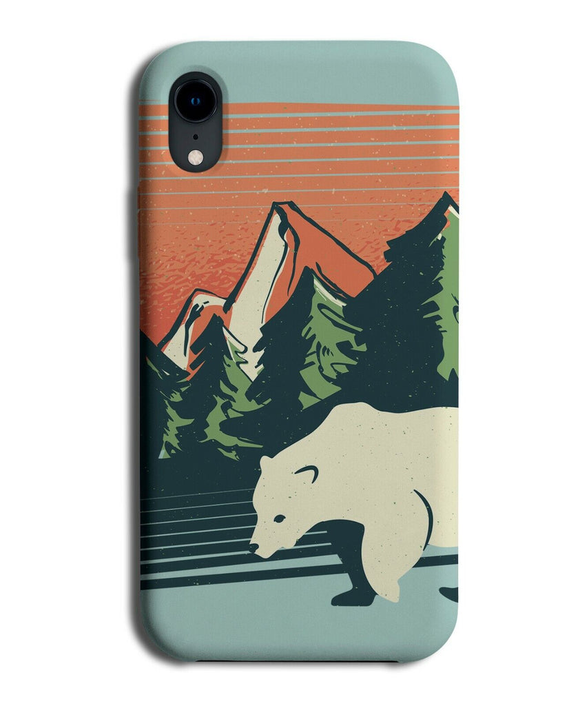 Polar Bear Walking Cartoon Phone Case Cover Bears Landscape Artic K896