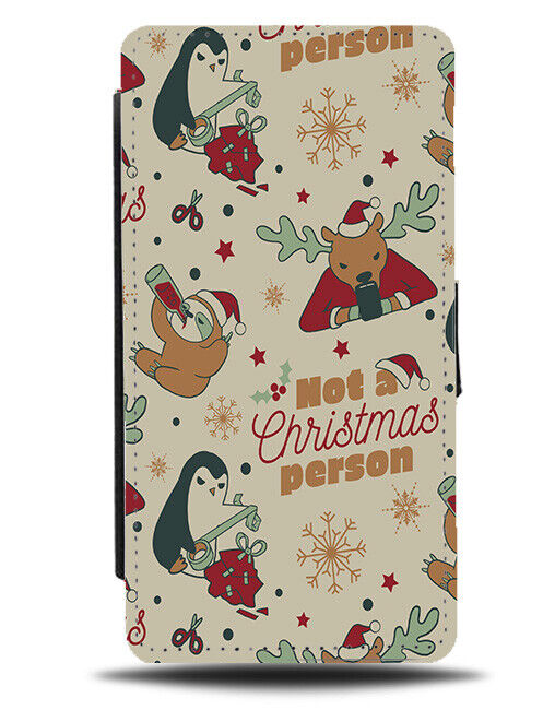 Anti Christmas Person Flip Wallet Case Xmas Hater Humbug Miserable Koala N765