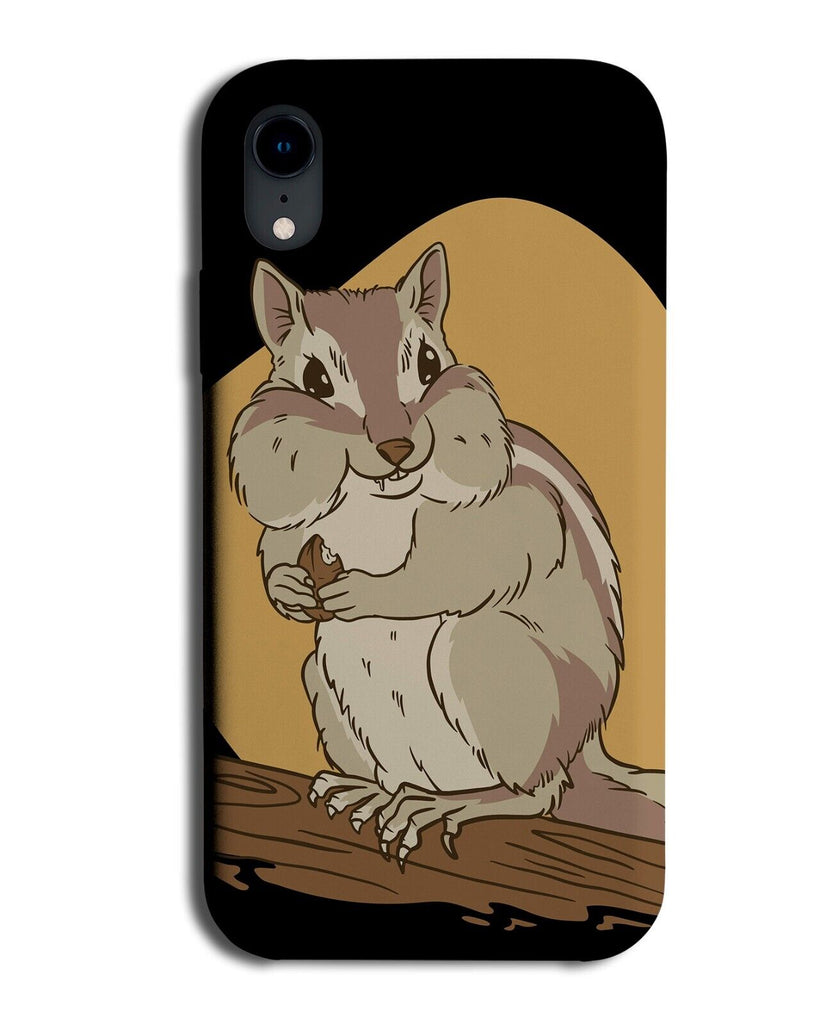 Fat Chipmunk Eating Peanuts Phone Case Cover Cartoon Chipmunks Fat Cheeks P593