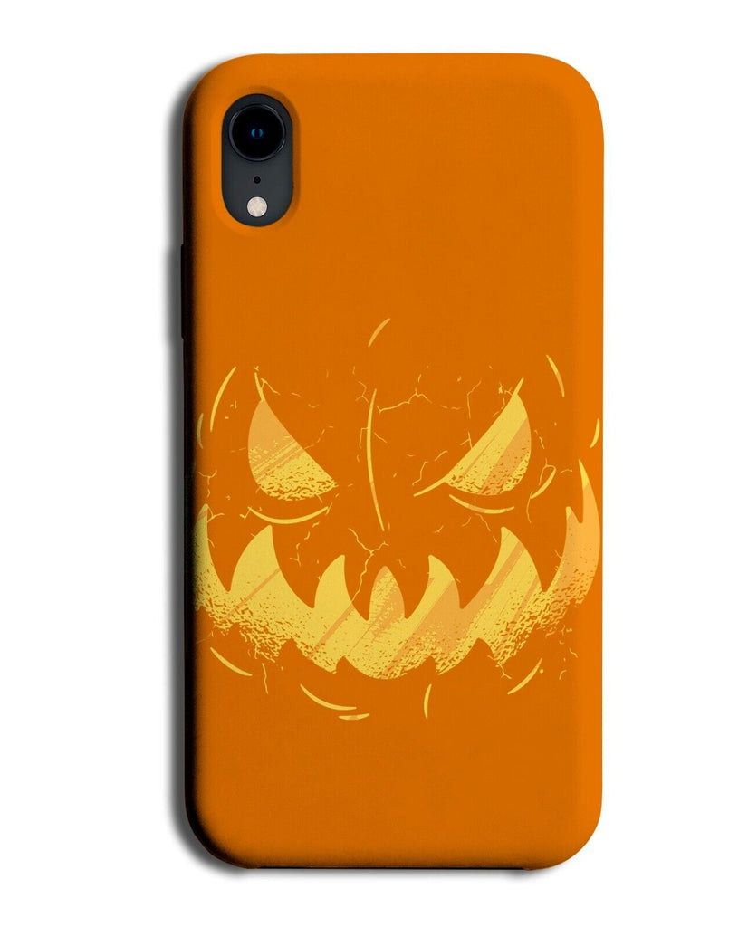 Orange Pumpkin Phone Case Cover Face Carving Print Pumpkins Grinning Smile N520