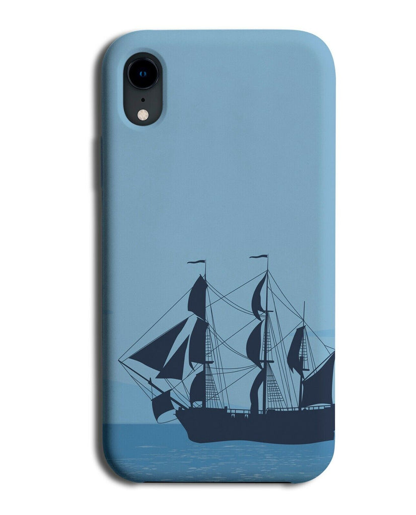 Simplistic Pirates Ship Sailing Phone Case Cover Pirate Ships Boat Shadow K056