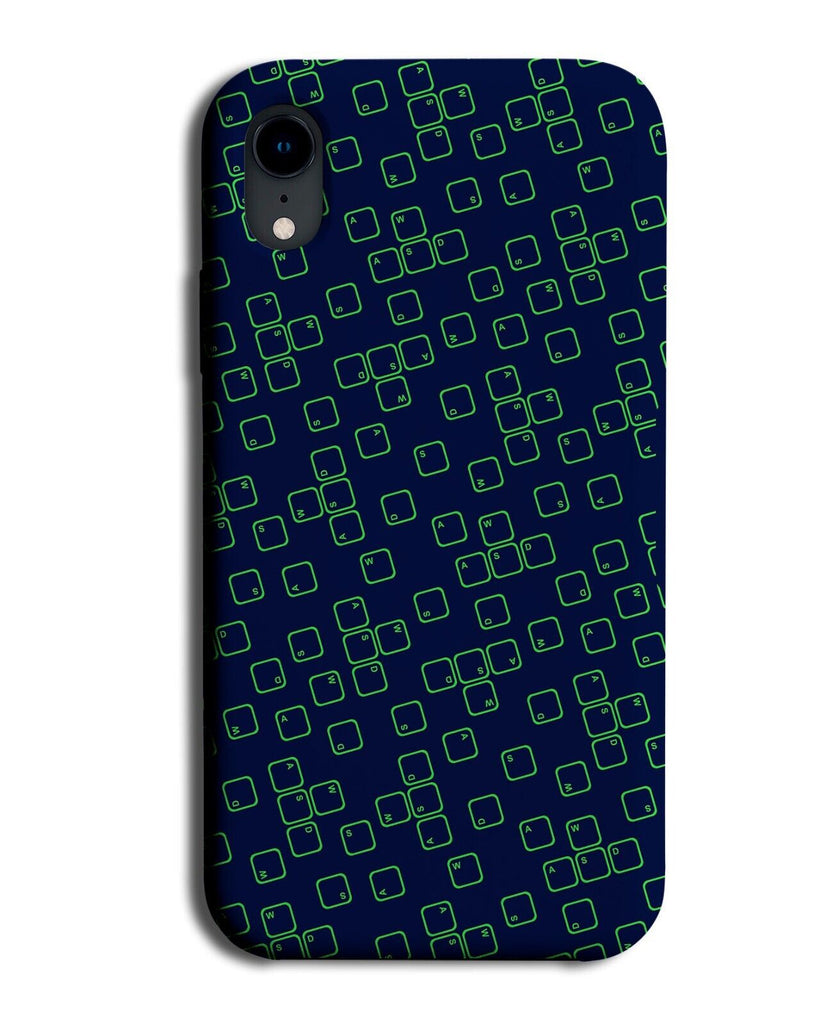 PC Gamer Pattern Phone Case Cover Buttons Gaming Keys Computer Laptop WASD Q201