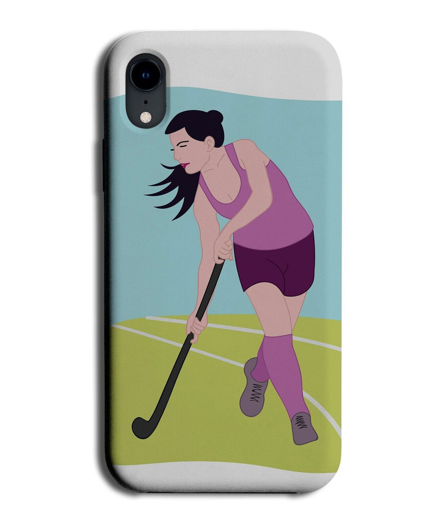 Female Hockey Player Phone Case Cover Field Girl Woman Womens Team Stick Q672
