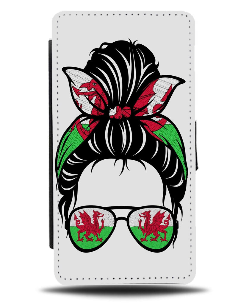 Welsh Lady Flip Wallet Case Womans Woman Funny Wales Flag Mum Wife Girls DH70