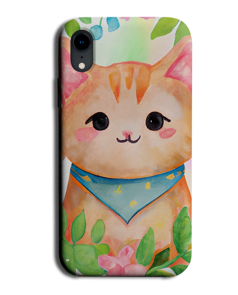 Cute Cat Watercolour Picture Phone Case Cover Photo Art Cats Kitten Funny AF79