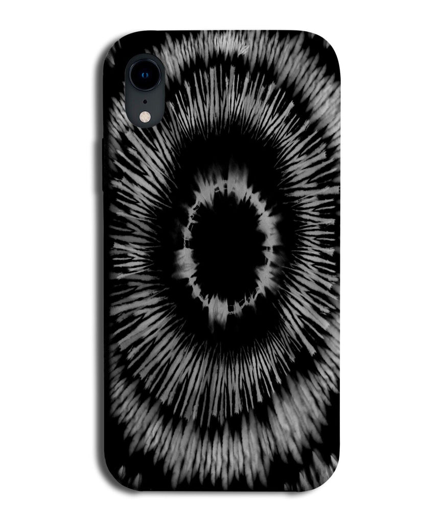 Black and White Tie Dye Spirals Phone Case Cover Tye Die Spiral Shape Style CH17