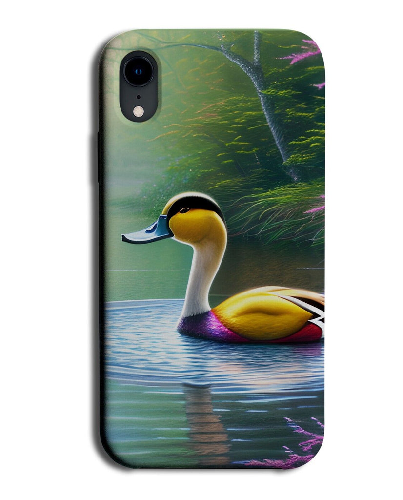 Yellow Duck In The Water Phone Case Cover Ducks Animal Picture River Cherry DA07