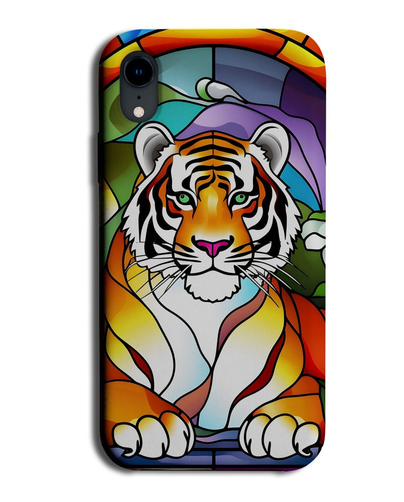 Tiger Cartoon Stained Glass Animal Design Phone Case Cover Style Tigers CR88