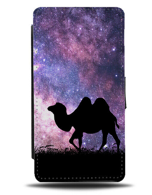Camel Silhouette Flip Cover Wallet Phone Case Camels Space Stars Night Sky i170