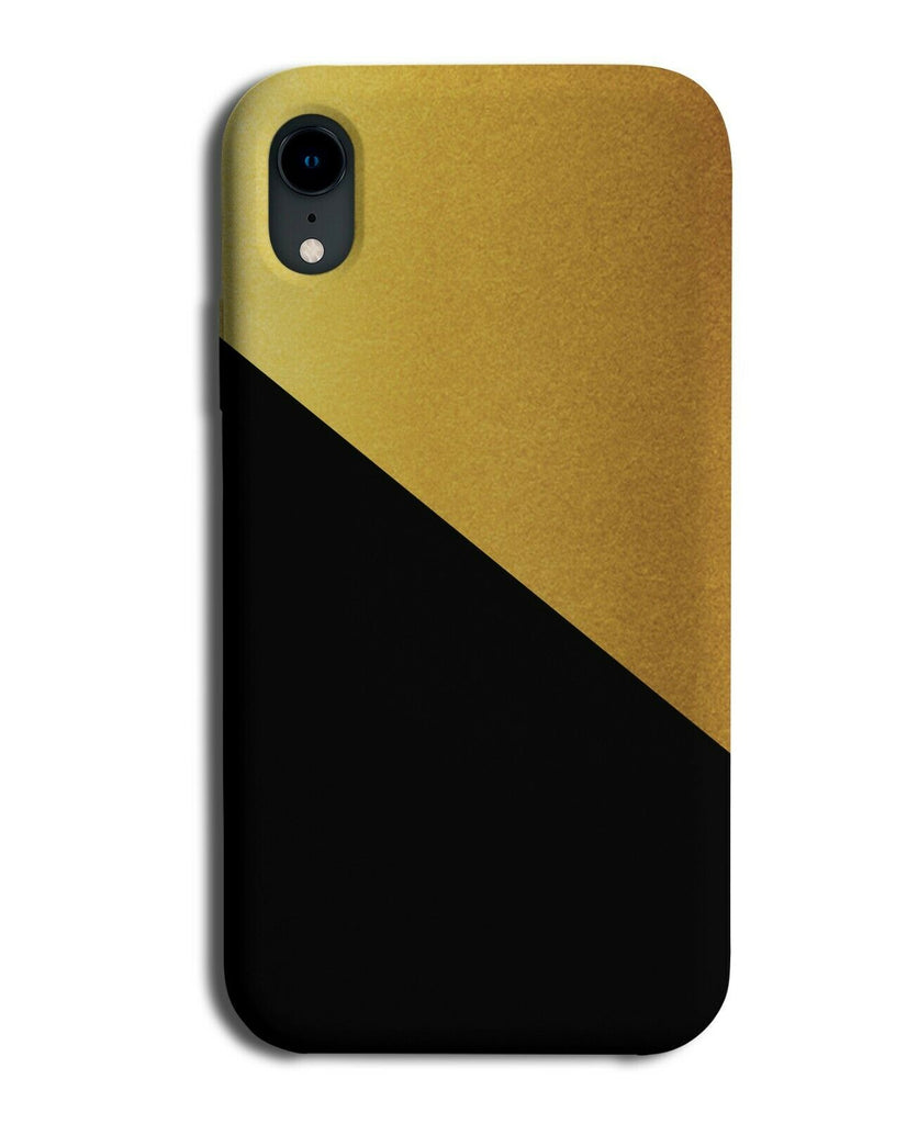 Gold and Black Phone Case Cover Golden Coloured Stylish Pitch Print i442
