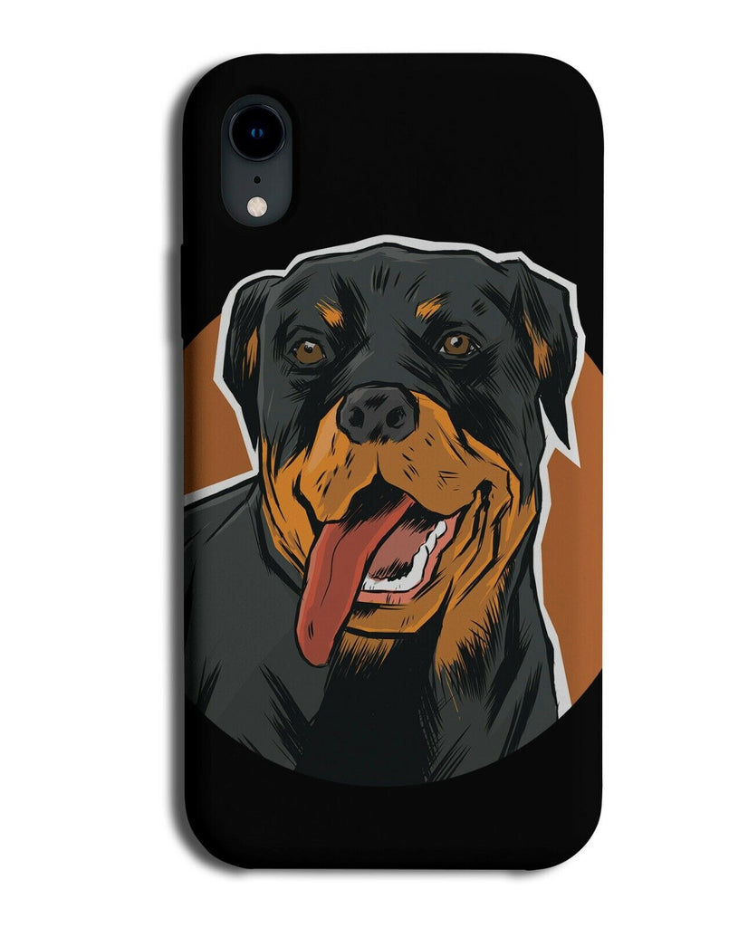 Novelty Rottweiler Sticker Design Phone Case Cover Dog Gift Present Face K233