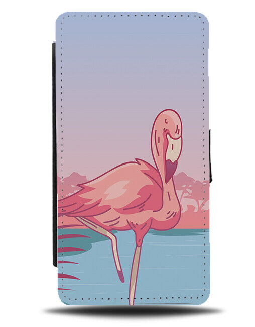 Retro Pop Art Flamingo Image Flip Wallet Case Flamingos 80s 70s Colours J389
