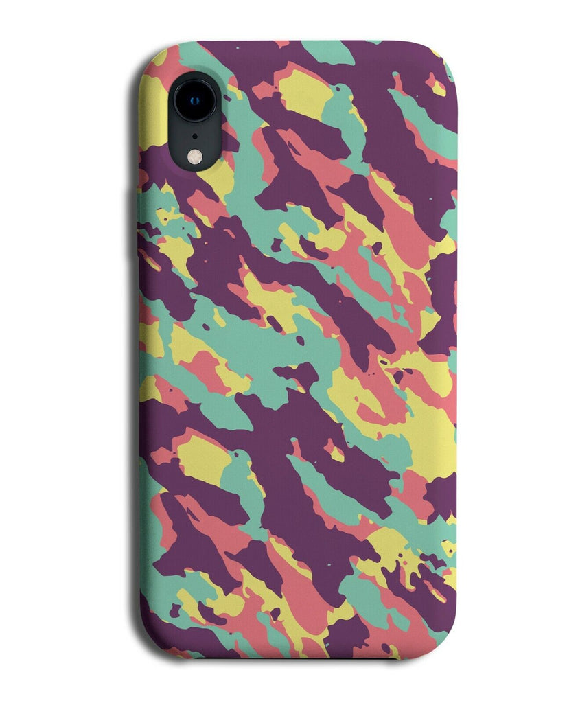 Colourful Camo Pattern Phone Case Cover Camouflage Design Army Girls Funky E549