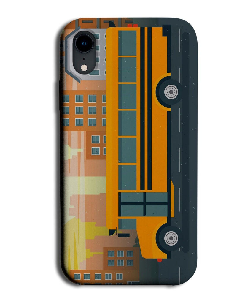 American Big Yellow School Bus Phone Case Cover Schoolbus Car Movies Carton Q173