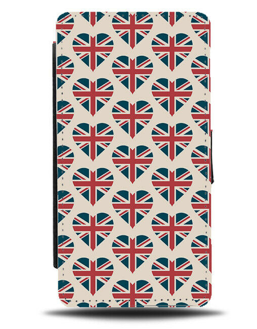 I Love London Flip Wallet Case British Britain Flag Union Jack Flags Hearts F090