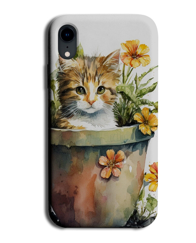 Kitten In Flower Pot Phone Case Cover Flowers Flowerpot Gardening Funny AV28